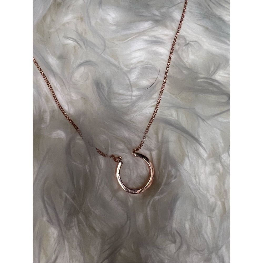 Rose Gold Semicircle Necklace